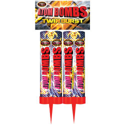 Atom Bombs 2pce Double Shot Roman Candle 