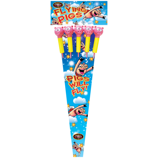 Flying Pigs 1.3g Rocket Pack of 5 Flying Pigs 1.3g Rocket Pack of 5