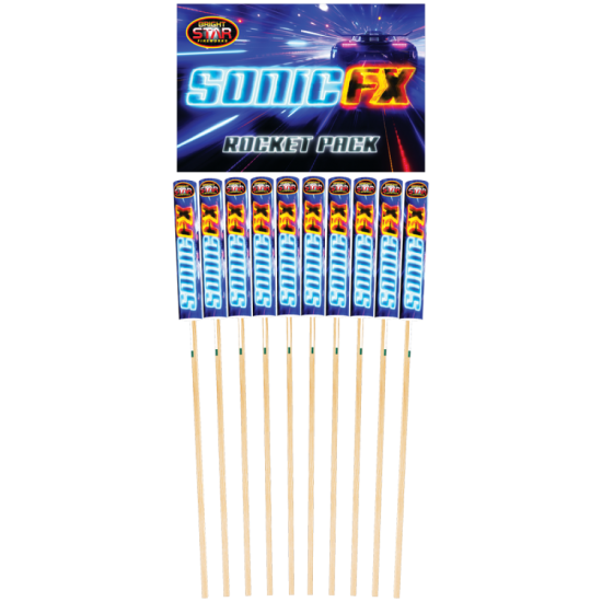 Sonic FX Pack of 10 Mini Rockets 