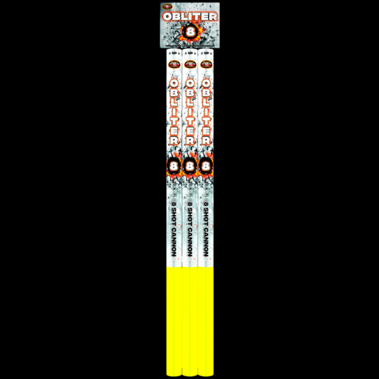 Obliter 8 Shot Roman Candle Pack of 3 Obliter 8 Shot Roman Candle Pack of 3