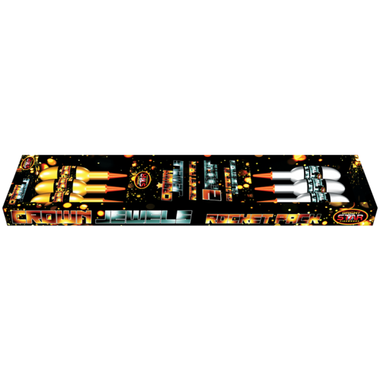 Crown Jewels Rockets Silver / Gold Burst Pack of 6 Crown Jewels Rockets Silver / Gold Burst Pack of 6