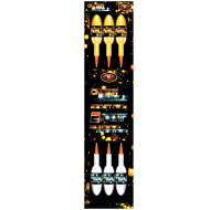 Crown Jewels Rockets Silver / Gold Burst Pack of 6 