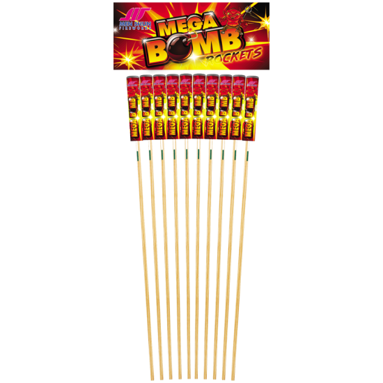Mega Bomb Pack of 10 Rockets 1.3g Mega Bomb Pack of 10 Rockets 1.3g