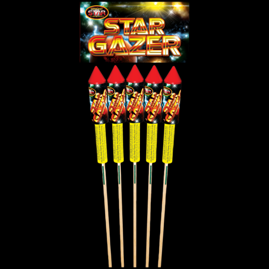 Star Gazer Pack of 5 Rockets by Brightstar Fireworks 