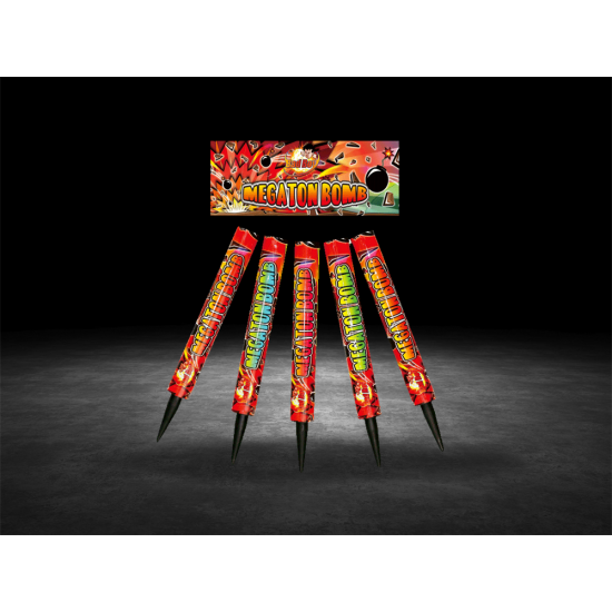 Megaton Single Shot Roman Candle Pack of 5 Megaton Single Shot Roman Candle Pack of 5