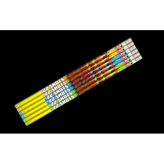 Bullet 22 Shot Roman Candle by Gemstone Fireworks 