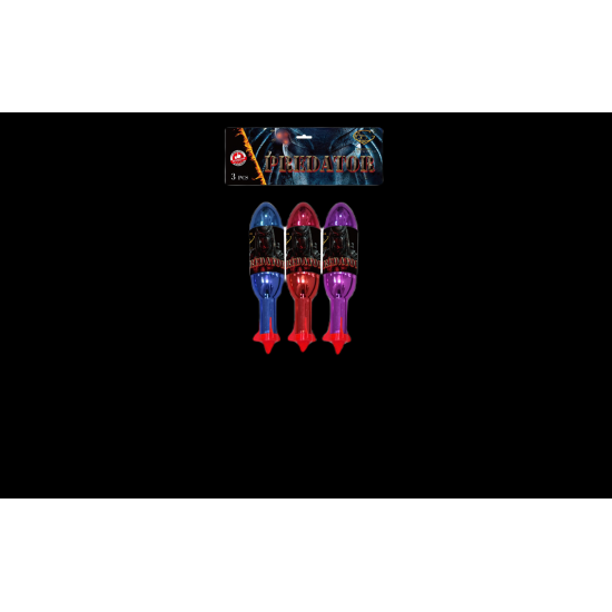 Predator Pack of 3 Large Rockets Predator Pack of 3 Large Rockets