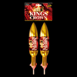 Kings Crown Pack of 2 Giant Single Gold Rockets 