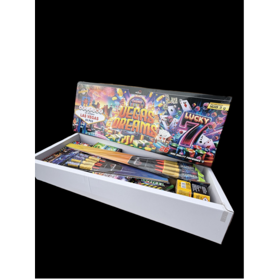 Vegas Dream 26 Assorted Fireworks Crate Vegas Dream 26 Assorted Fireworks Crate