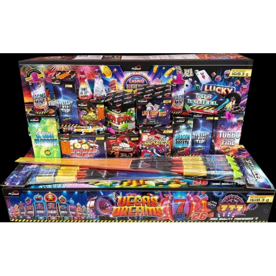 Vegas Dream 26 Assorted Fireworks Crate 