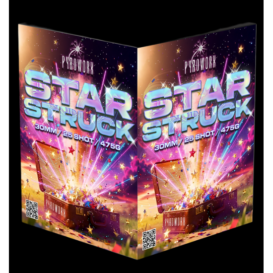 Star Struck 25 Shot Barrage by Pyroworx Fireworks 
