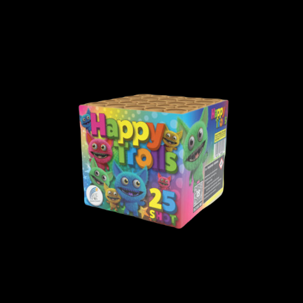 Exploding Troll Fireworks Happy Trolls 25 Shot Barrage