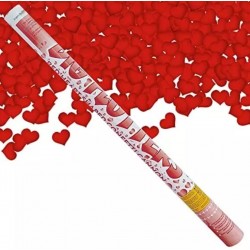 Big Flutters 80cm Red Hearts Confetti Cannon 
