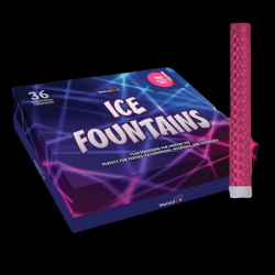 Pack of 36 Ice Fountains with Pink Holographic Wrapping 