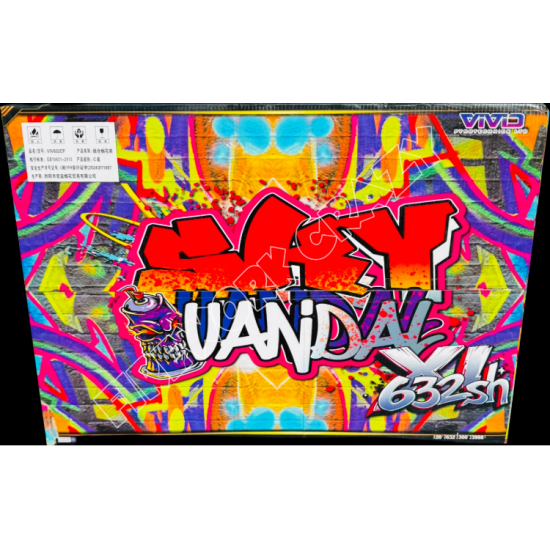 Sky Vandal XL 632 Shot Compound By Vivid Fireworks