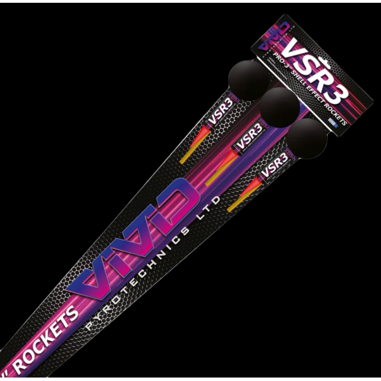 VSR3 3" Ball Headed Shell Rockets Pack of 3