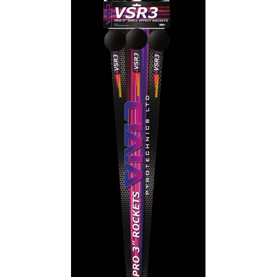 VSR3 3" Ball Headed Shell Rockets Pack of 3